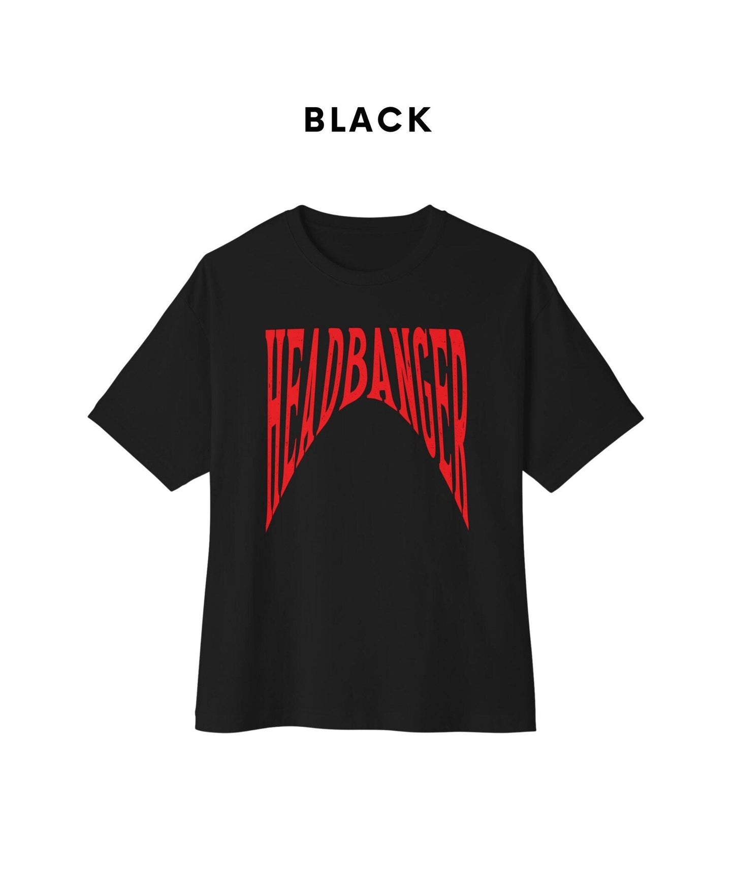 "HEADBANGER" Oversized T-Shirt – White & Black | 180 GSM Heavyweight Music-Inspired Streetwear