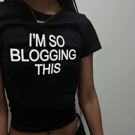 I'm So Blogging This Y2K 90s Inspired Baby Tee | Crop Top