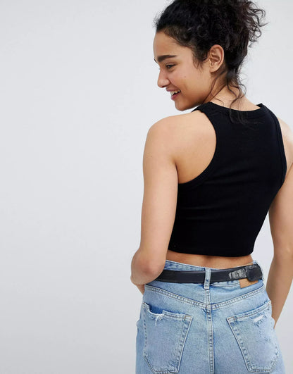 Premium Cotton Tank Top Black