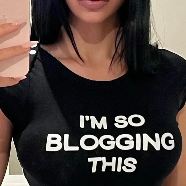 I'm So Blogging This Y2K 90s Inspired Baby Tee | Crop Top
