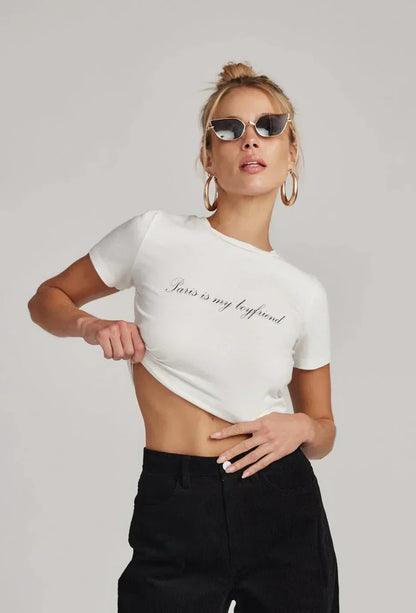 Paris Is My Boyfriend Crop Top