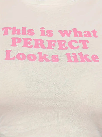 This Is What Perfect Looks Like Baby Tee | Crop Top